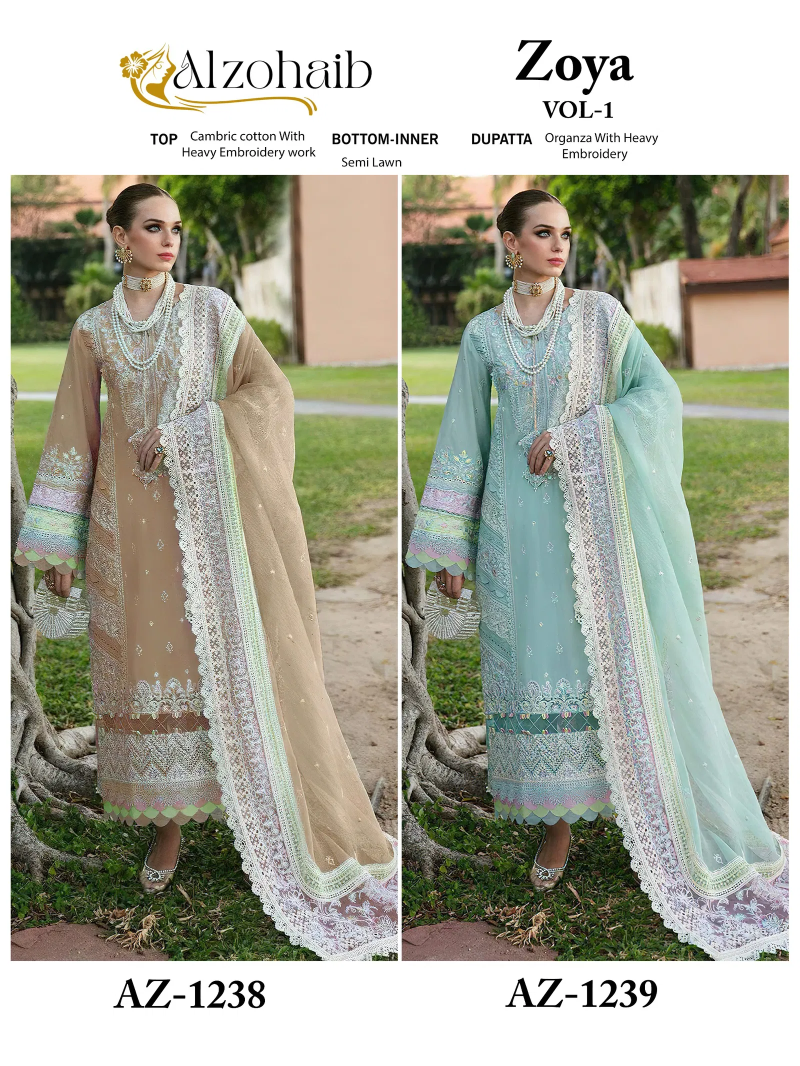 Zoya Vol 1 By Alzohaib Cotton Pakistani Salwar Suits Suppliers In India
